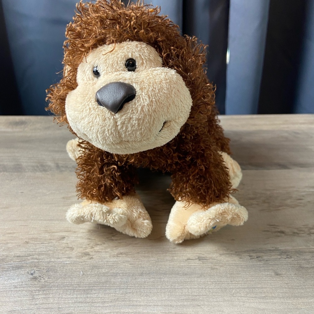 Webkinz Cheeky Monkey, NO code. Brown and Tan Monkey Plush, soft